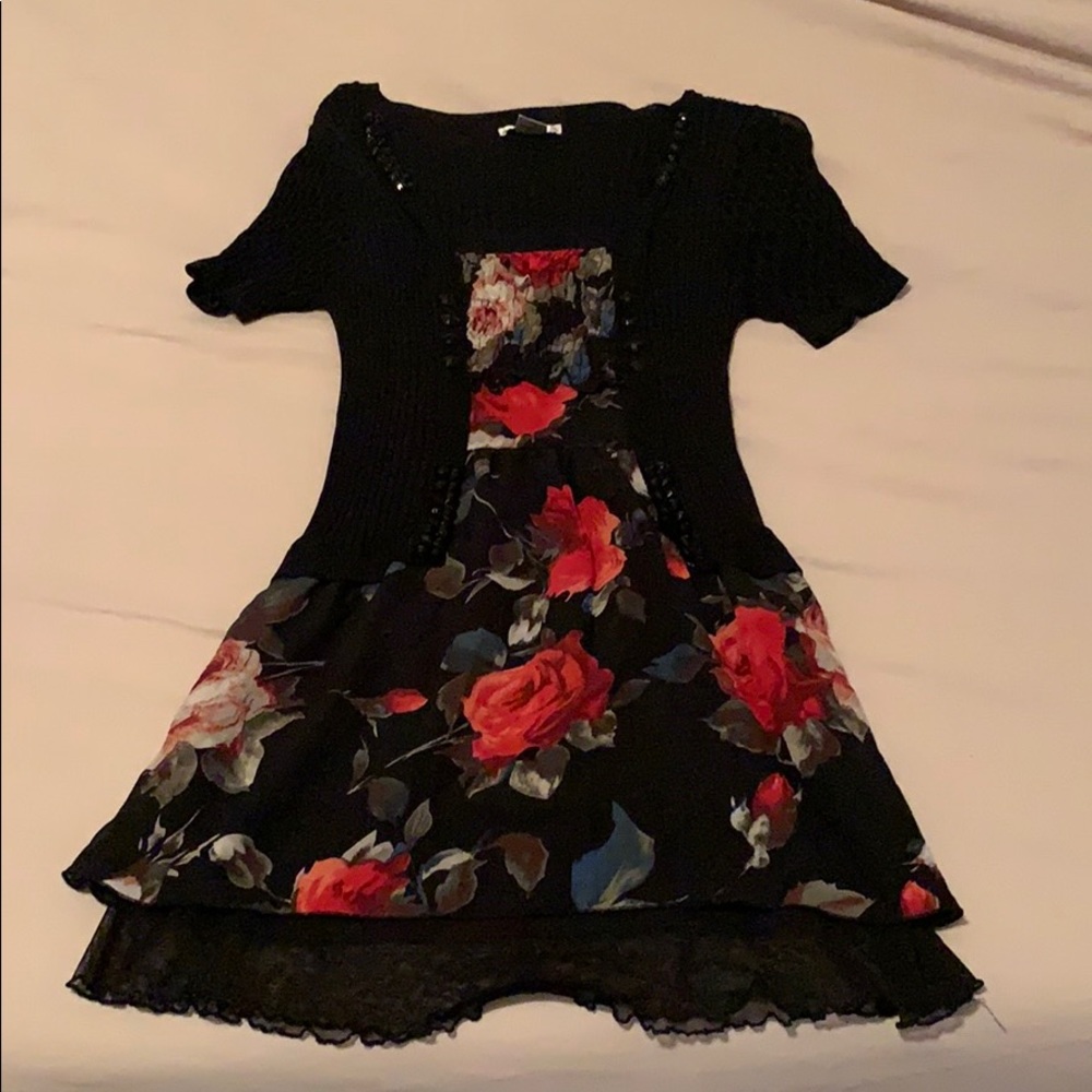 Rose pattern tunic/dress